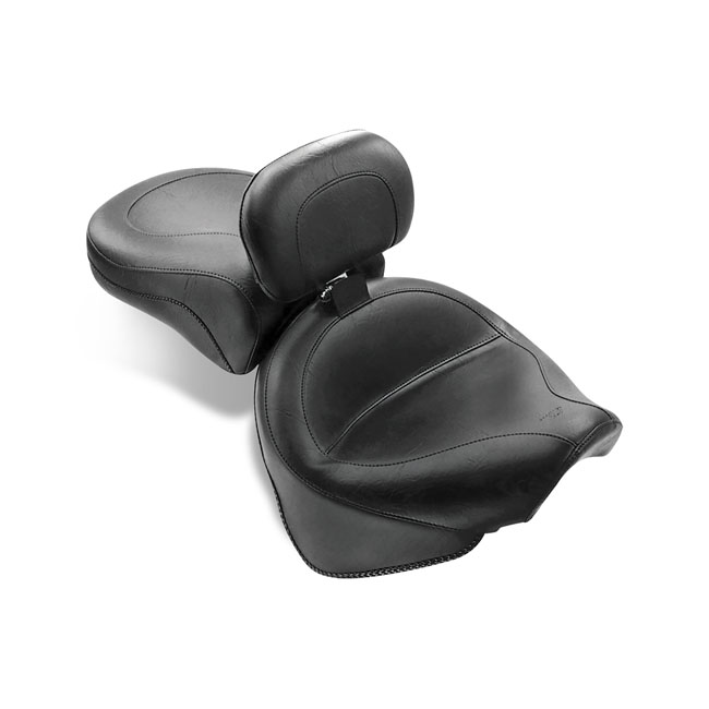 Mustang 2-p wide touring vintage seat plain black