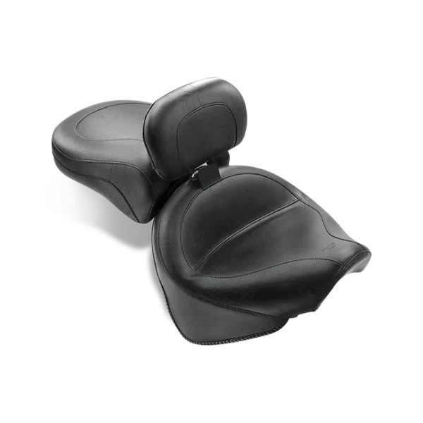 Mustang 2-p wide touring vintage seat plain black
