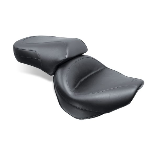 Mustang wide touring vintage seat plain black