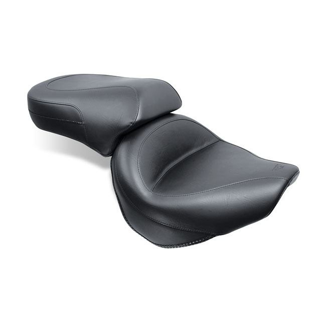 Mustang wide touring vintage seat plain black