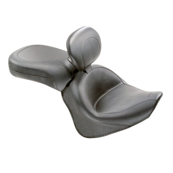 Mustang 2-p wide touring vintage seat plain black