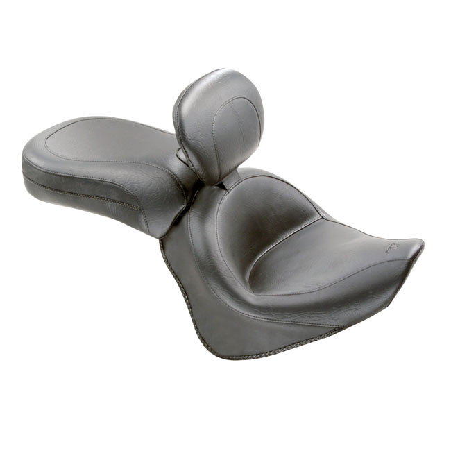 Mustang 2-p wide touring vintage seat plain black