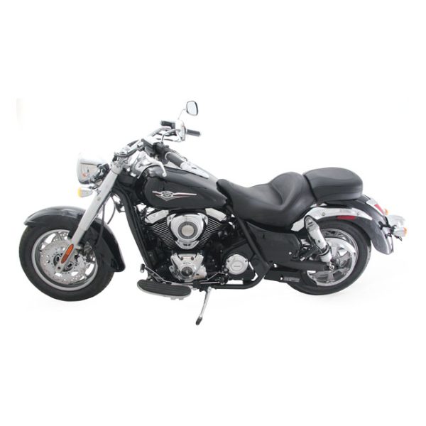 Mustang 1 piece 2-up wide touring vintage seat plain black