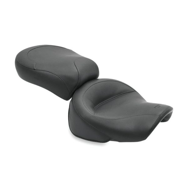 Mustang 2-p wide touring vintage seat plain black