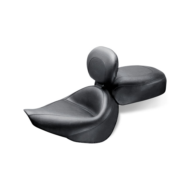 Mustang 2-p wide touring vintage seat plain black