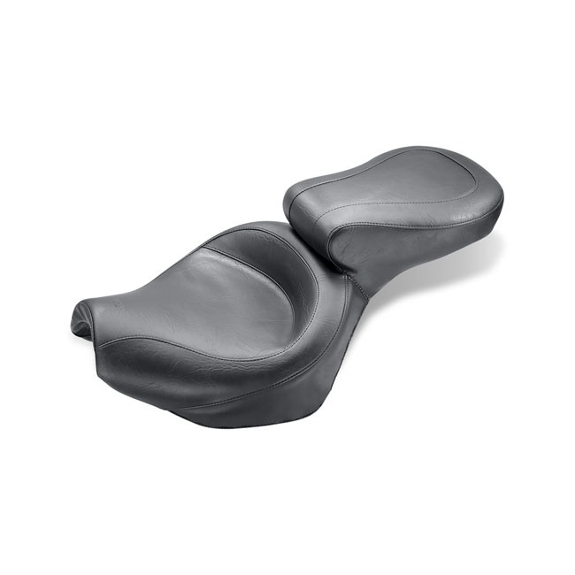 Mustang wide touring vintage seat plain black