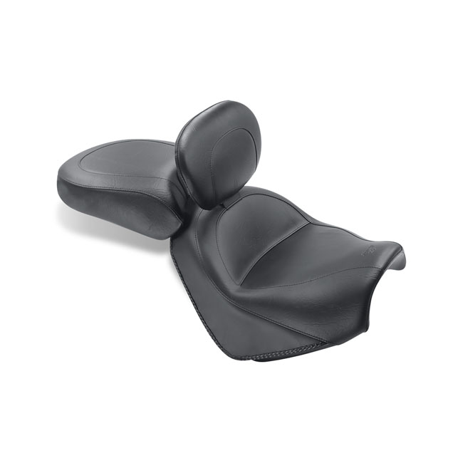 Mustang 2-p wide touring vintage seat plain black