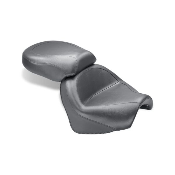 Mustang 2-p wide touring vintage seat plain black
