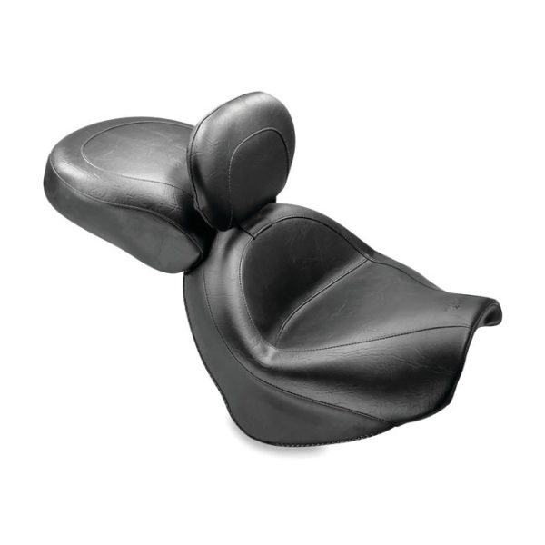 Mustang 2-p wide touring vintage seat plain black