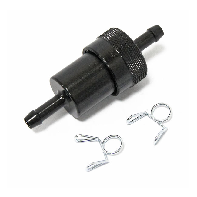 Black aluminum fuel filter
