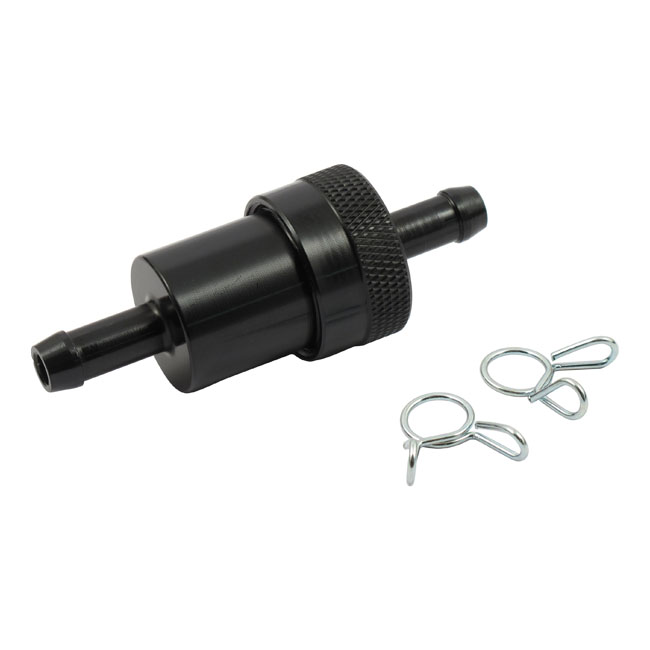 Black aluminum fuel filter