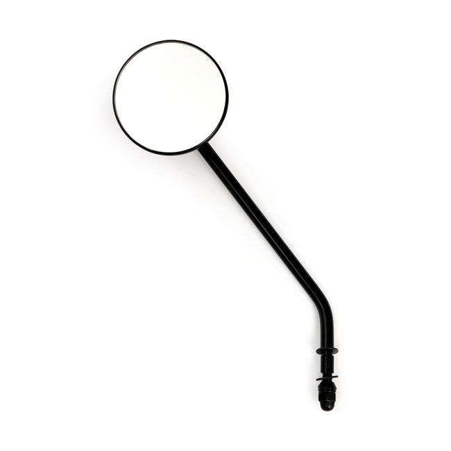 Steel 3" round mirror. Black