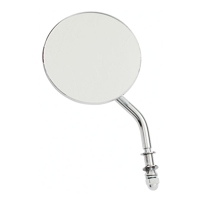 Steel 4" round mirror. Chrome