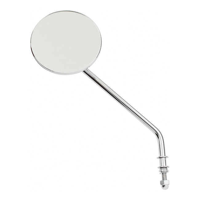 Steel 4" round mirror. Chrome