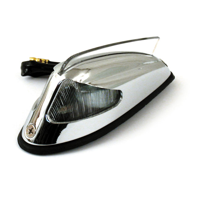50-57 style front fender light. Chrome