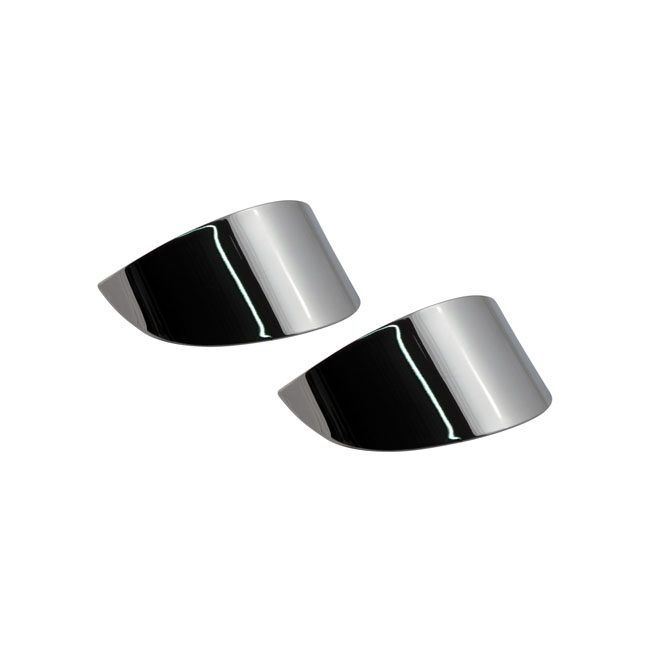 Smooth turn signal visor set. Chrome