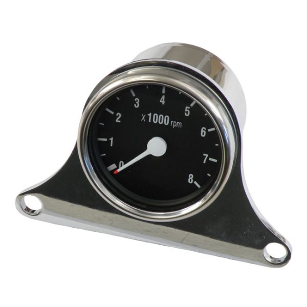 Mini electronic tachometer kit chrome