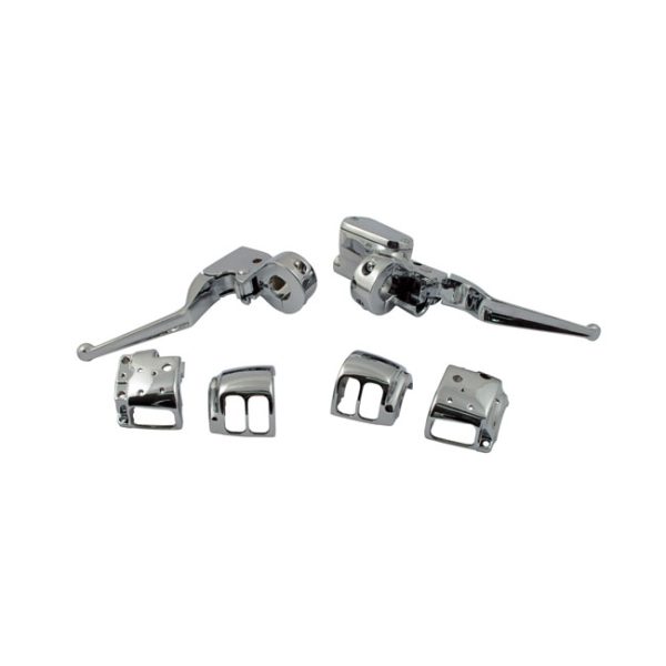 Handlebar control kit chrome 1/2" bore
