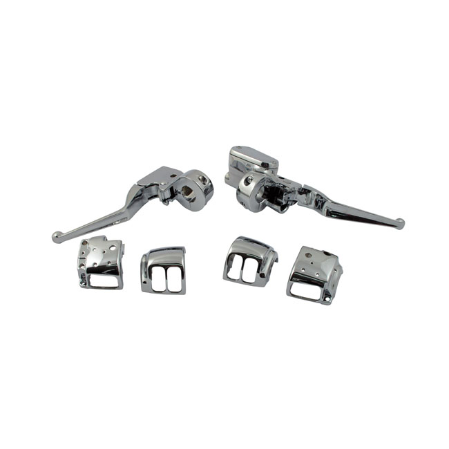 Handlebar control kit chrome 1/2" bore