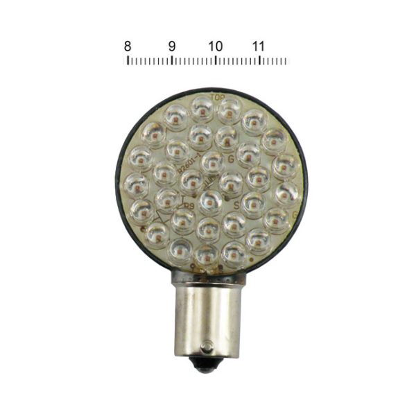 'Lollipop' flat LED turn signal bulb. Red