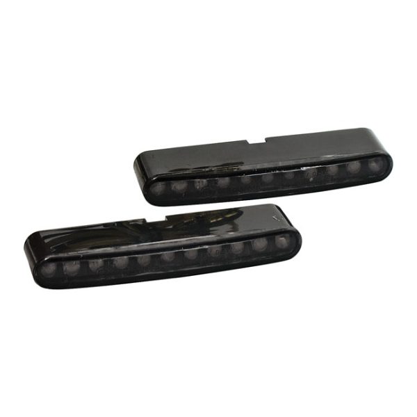 'Stripe' LED turn signals. Smoke lens