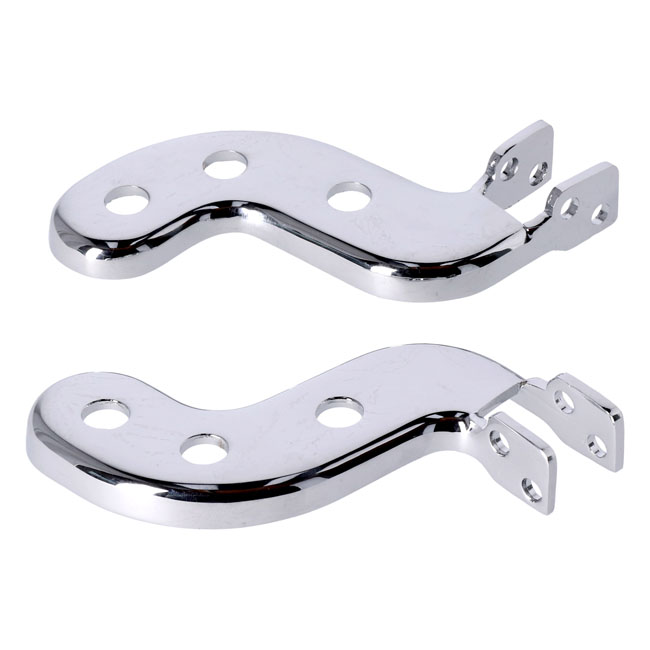 Passenger foot peg bracket kit. Chrome