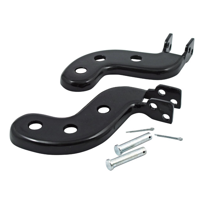 Passenger foot peg bracket kit. Black