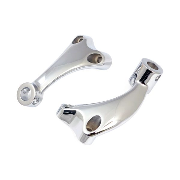 XL Sportster forward control foot peg support set. Chrome
