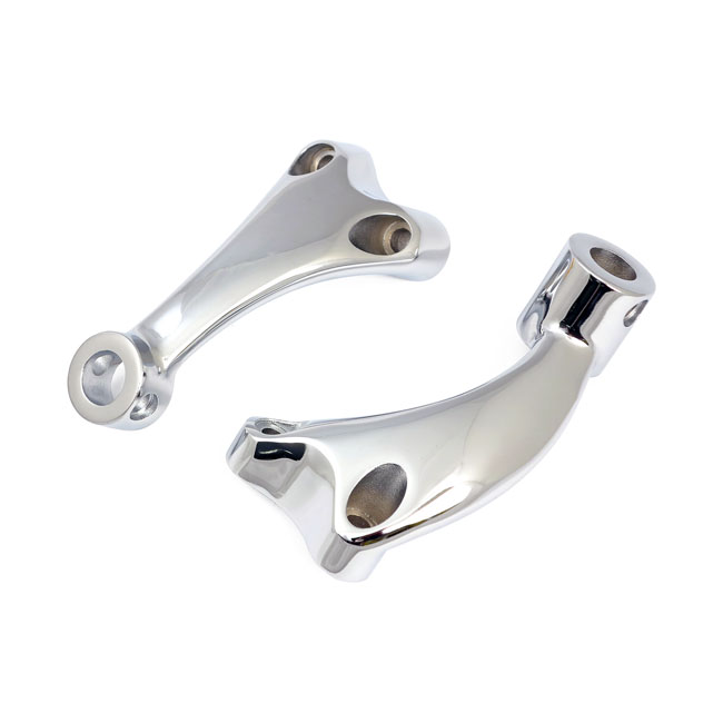 XL Sportster forward control foot peg support set. Chrome