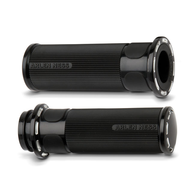 Arlen Ness Fusion billet slot track grips black