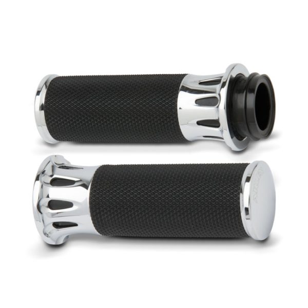 Arlen Ness Fusion billet deep cut grips chrome
