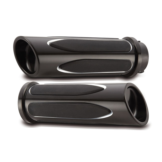 Arlen Ness billet deep cut comfort grips black