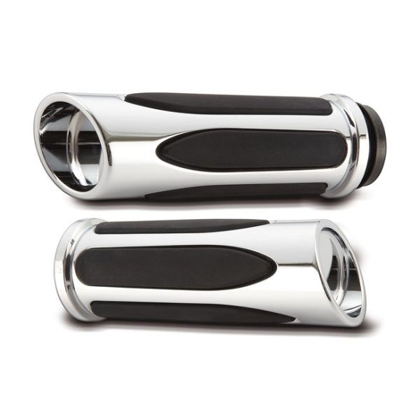 Arlen Ness billet deep cut comfort grips chrome
