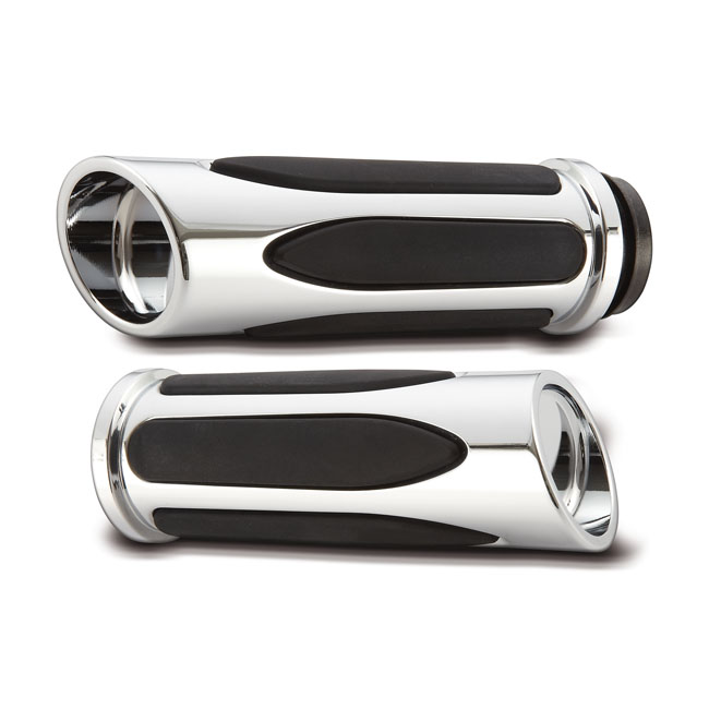 Arlen Ness billet deep cut comfort grips chrome