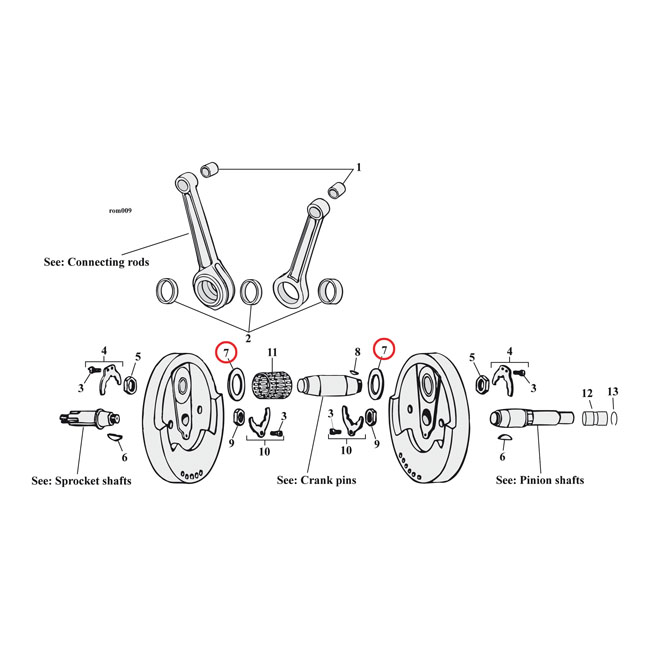 Flywheel thrust washer set