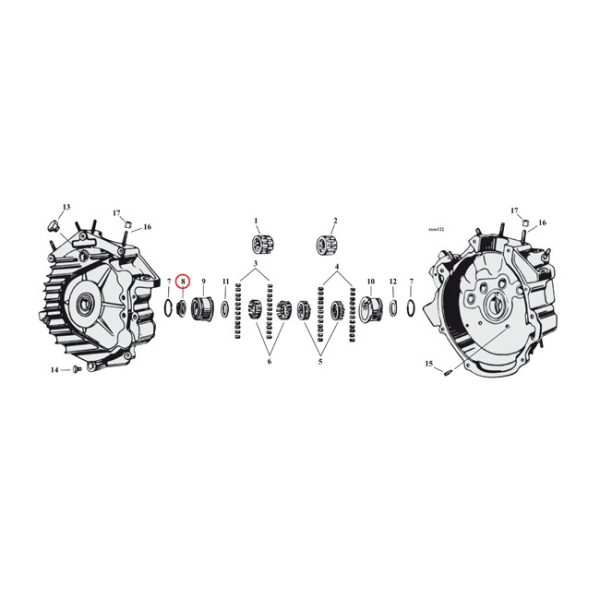 Sprocket bearing end
