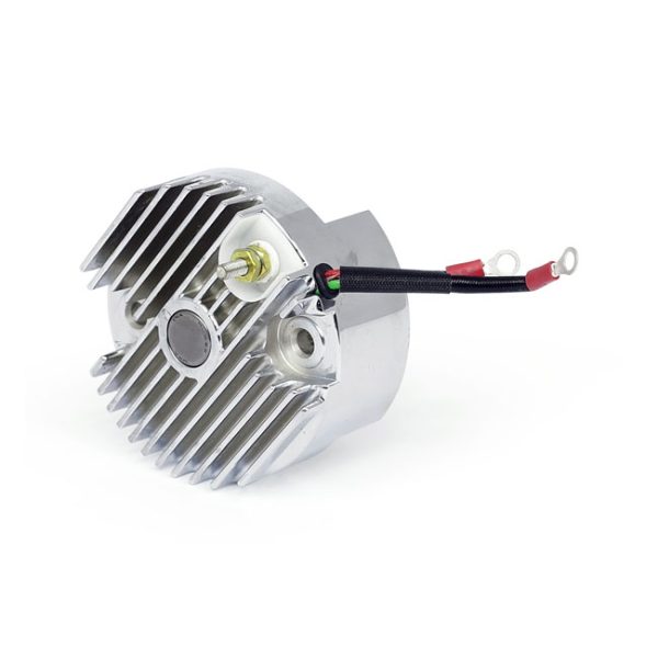 Solid-State 12-V voltage finned regulator. Chrome