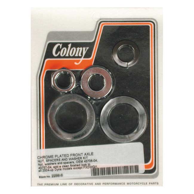 COLONY AXLE SPACER KIT FRONT