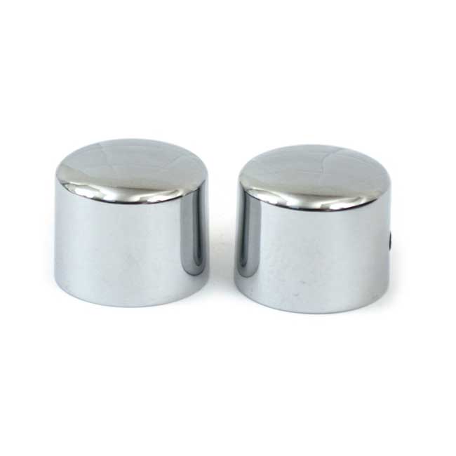Front axle nut cap kit. Chrome