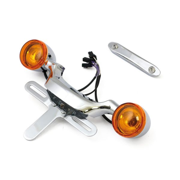 Bullet turn signal bar & license plate relocation kit