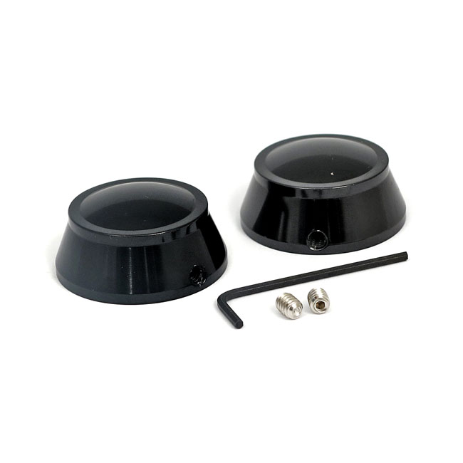 Swingarm pivot bolt cover set. Black
