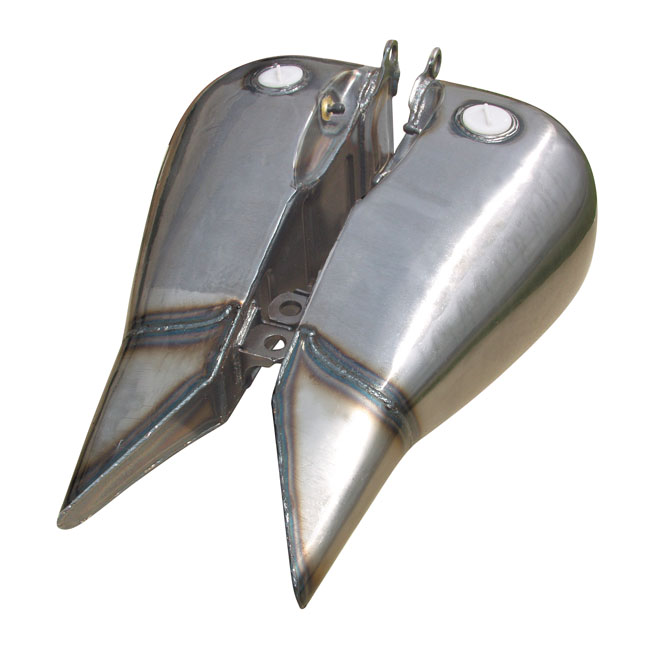 Flatside stretched gas tank