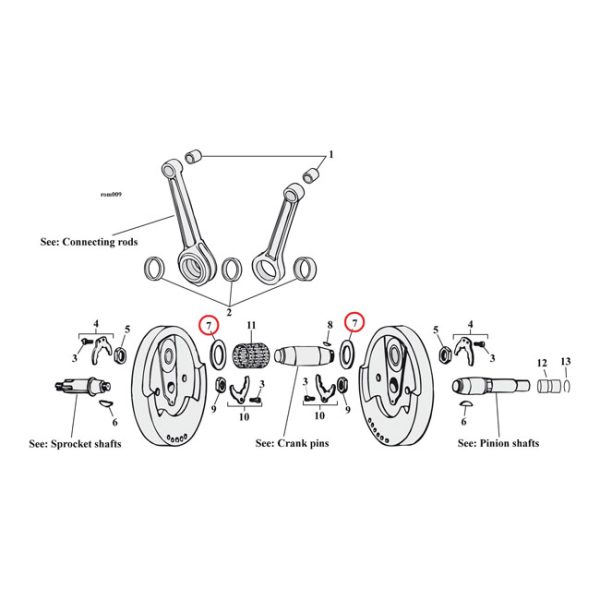 Flywheel thrust washer set