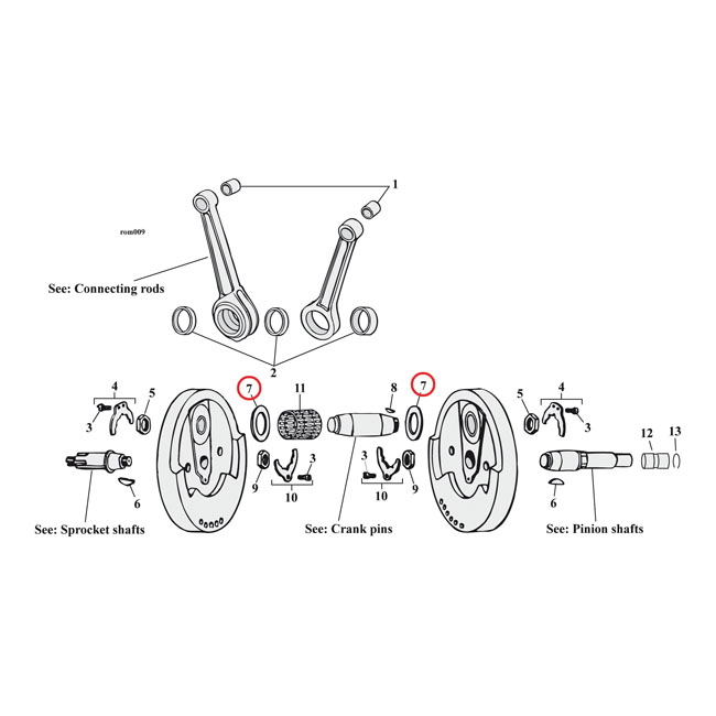 Flywheel thrust washer set