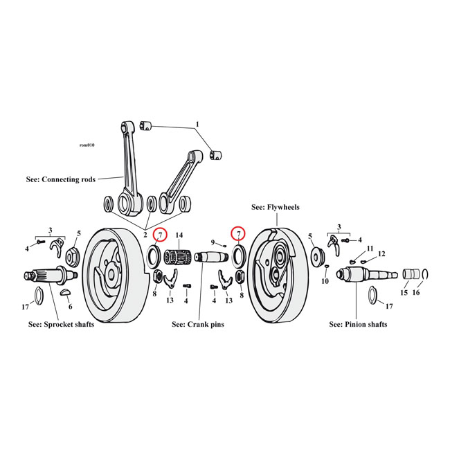 Flywheel thrust washer set
