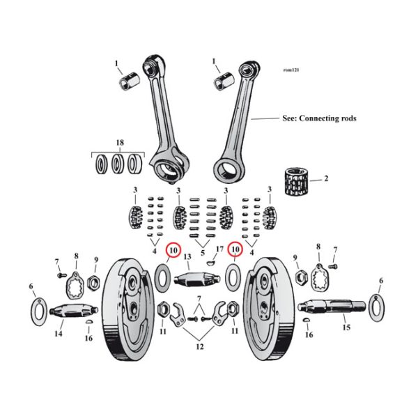 Flywheel thrust washer set