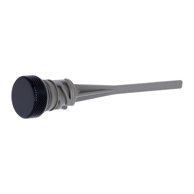 Oil tank fill plug / dipstick assembly motor oil. Black