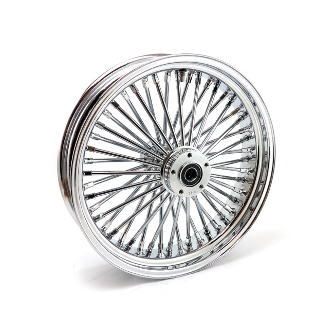 MCS radial 48 fat spoke rear wheel 4.25 x 18 chrome