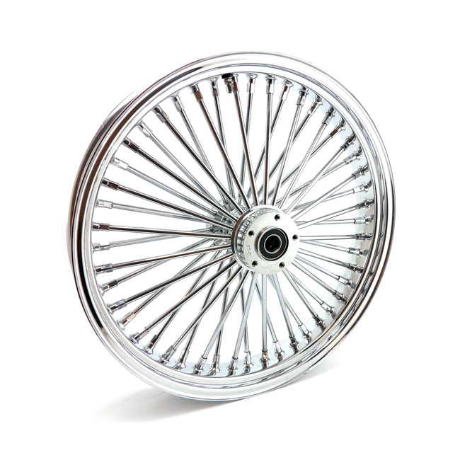 MCS Radial 48 fat spoke front wheel 3.50 x 21 DF chrome