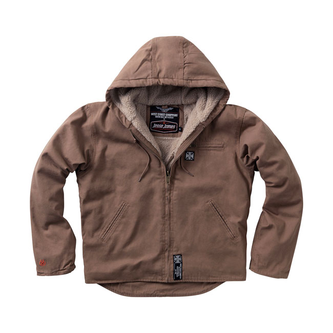 WCC Sherpa lined canvas work jacket frontier brown